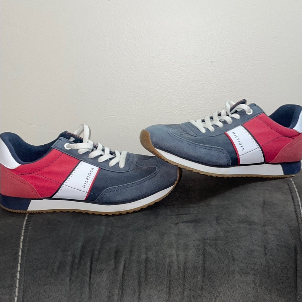 Tommy Hilfiger Red and Blue Classic Sneakers
